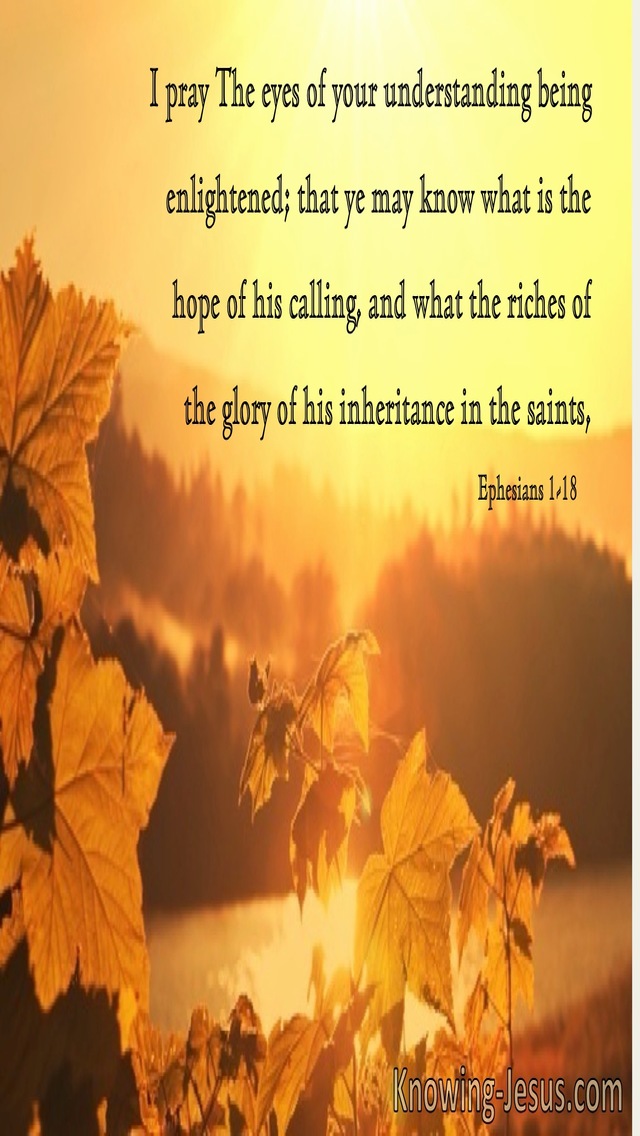 Ephesians 1:18 The Hope Of His Calling (yellow)